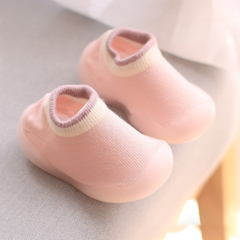 Sonkpuel Baby Boys Girls Sock Shoes Non-slip Floor Socks Kids Soft Rubber Sole Toddler Shoes Socks Baby Socks with Rubber Soles