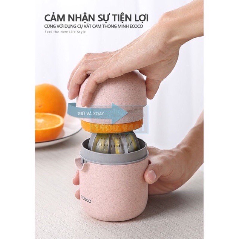 Dụng cụ vắt cam ép hoa quả chất liệ lúa mạch cao cấp ECOCO E1703