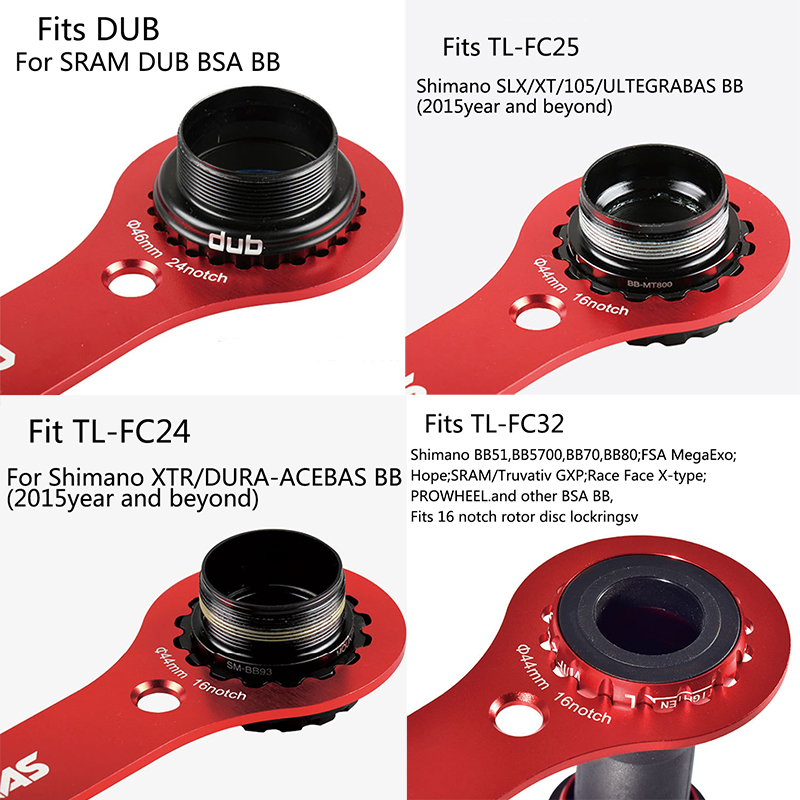 8PCS Bike Tool Set Kit for Bottom Bracket Remover Chain Cutter