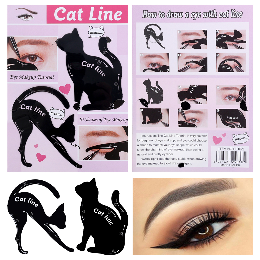 Trang điểm mắt stencils Bút kẻ mắt định hình Stencil công cụ Eyeshadow thẻ công cụ mẫu