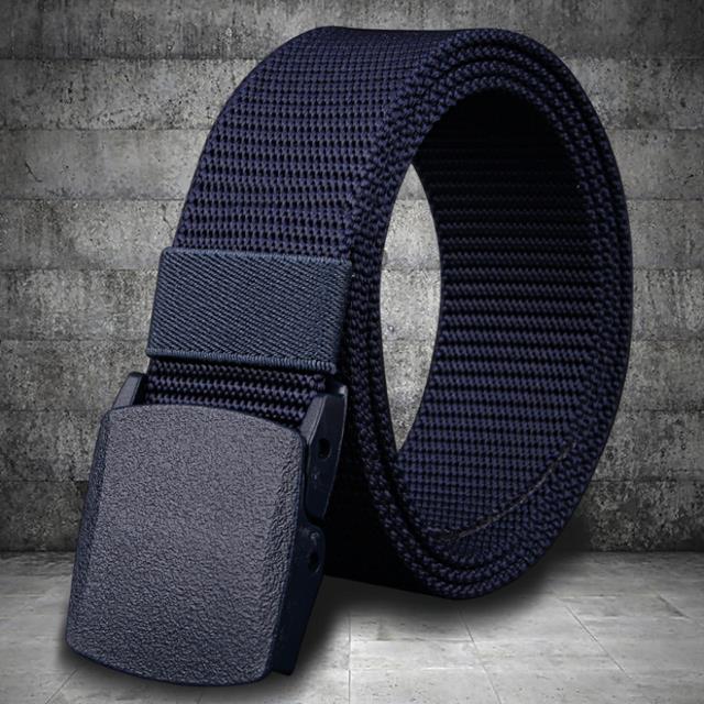 Plastic Buckle Nylon Canvas Belt Men Women Outdoor Work 1.5inch Wide Metal-free Military Tactical Waist Belt Airport Friendly
