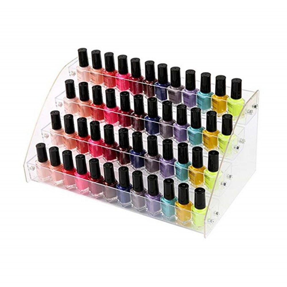 GUAIP 3/4/5/6/7 Layers Nail Polish Display Stand Acrylic Clear Collection Display Rack Durable Multi-layer Cosmetic Organizer Shelf Everyday Use