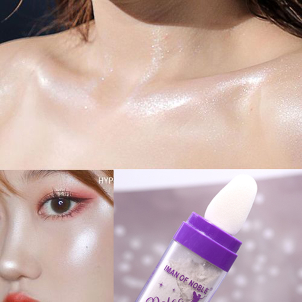 Yuanyan 1PC Fairy High Light Pat Powder Body Face Glitter Highlighter Brightens Natural Three-Dimensional Repairing Blush. 
