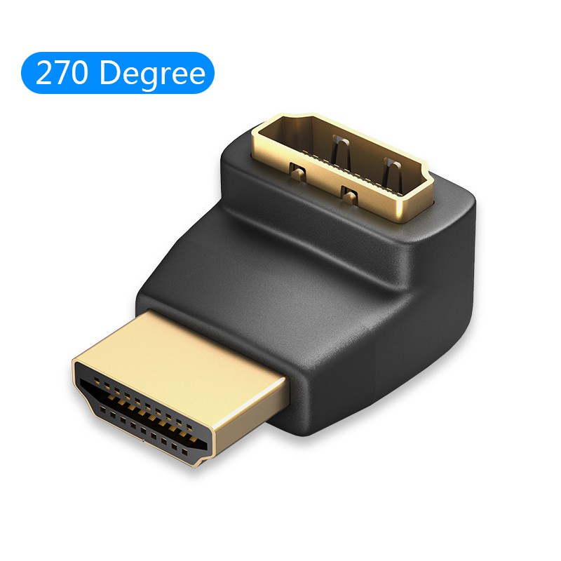 HDMI Adapter Converter Male To Female 90 And 270 Degree Upward Angle 4K 
