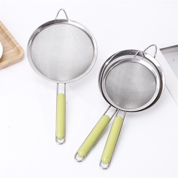 Rây Lọc Cháo, Rây Lọc Sữa Hạt, Bột Chất Liệu Inox (Cán Xanh)