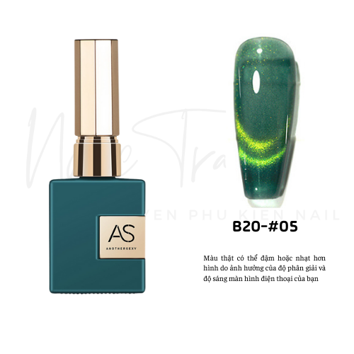 Sơn gel as 5 màu chai xanh lá sơn móng tay | mắt mèo dopamine 2 tầng b20