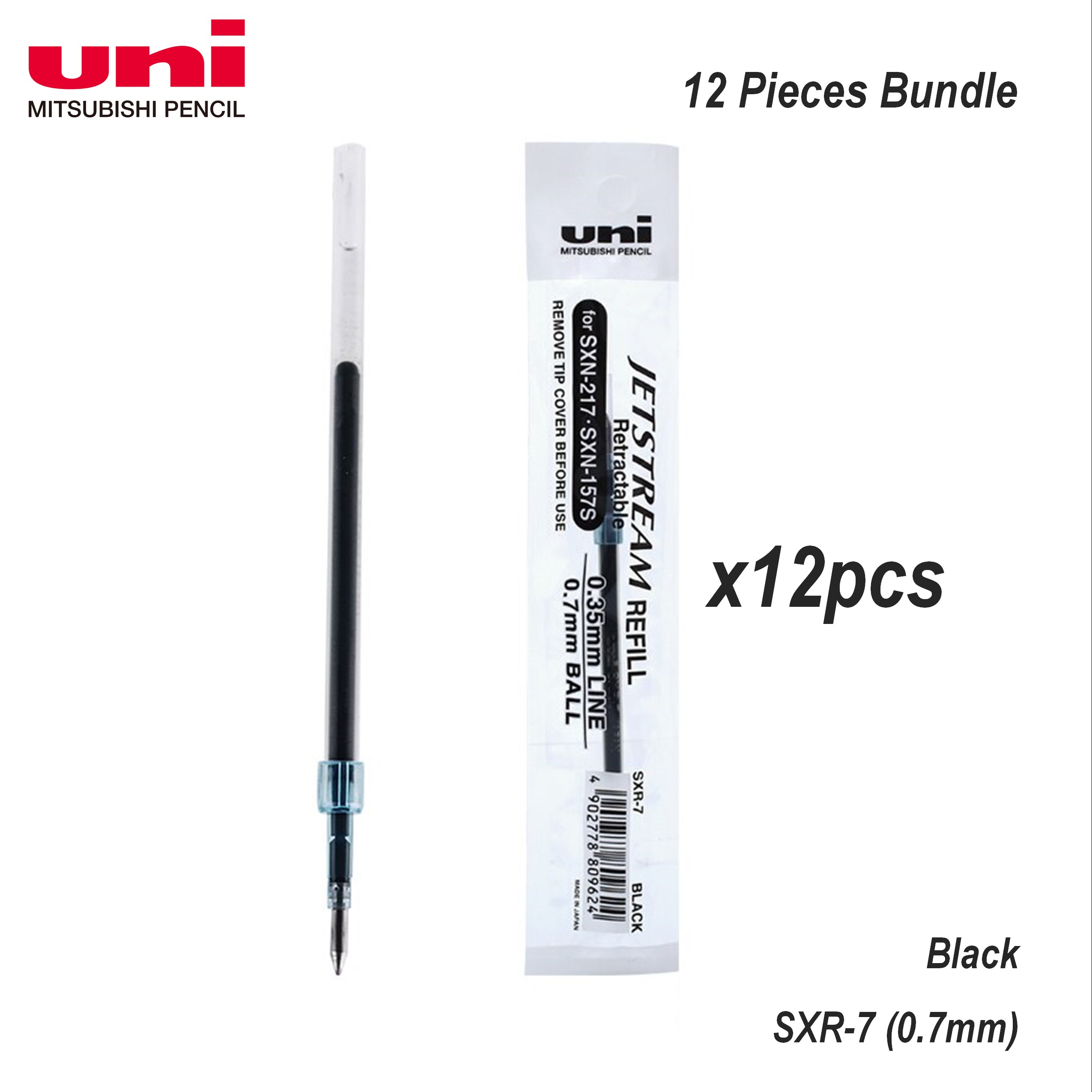 Uni Jetstream Pen Refill 0.7mm SXR7 For SXN217 / SXN157S / SXN150