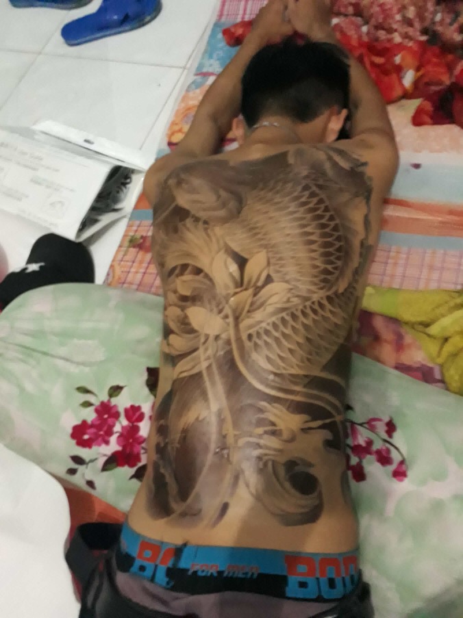 [HCM]Hình xăm dán kín lưng cao cấp tattoo full lưng 34x48cm