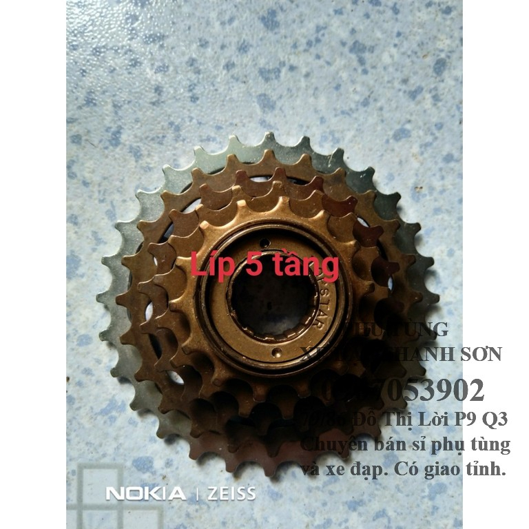 Líp Đề 5 Tầng Xe Đạp (Vặn Răng)