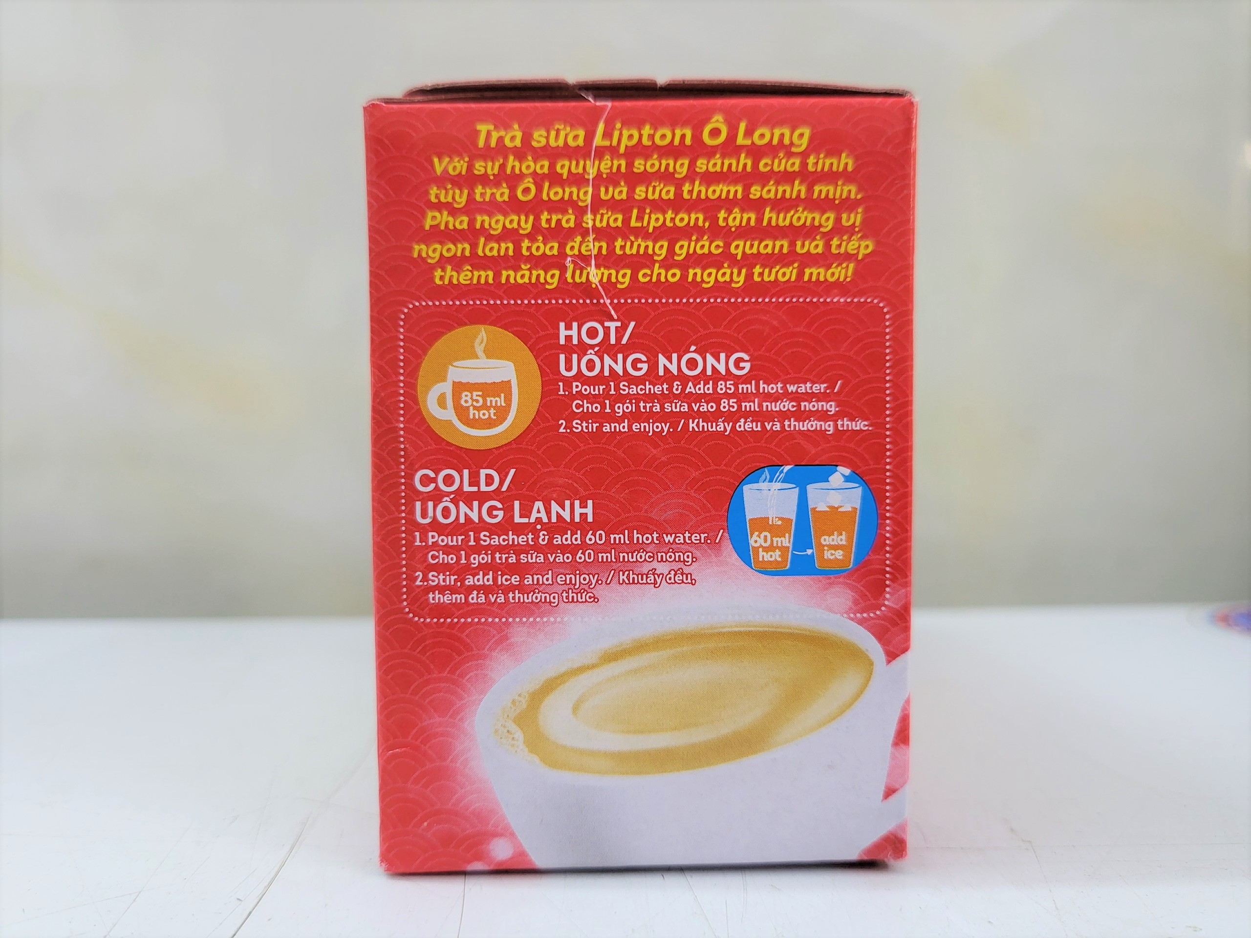 [HỘP ĐỎ 136g] TRÀ SỮA Ô LONG [VN] LIPTON 3 in 1 Oolong milk tea