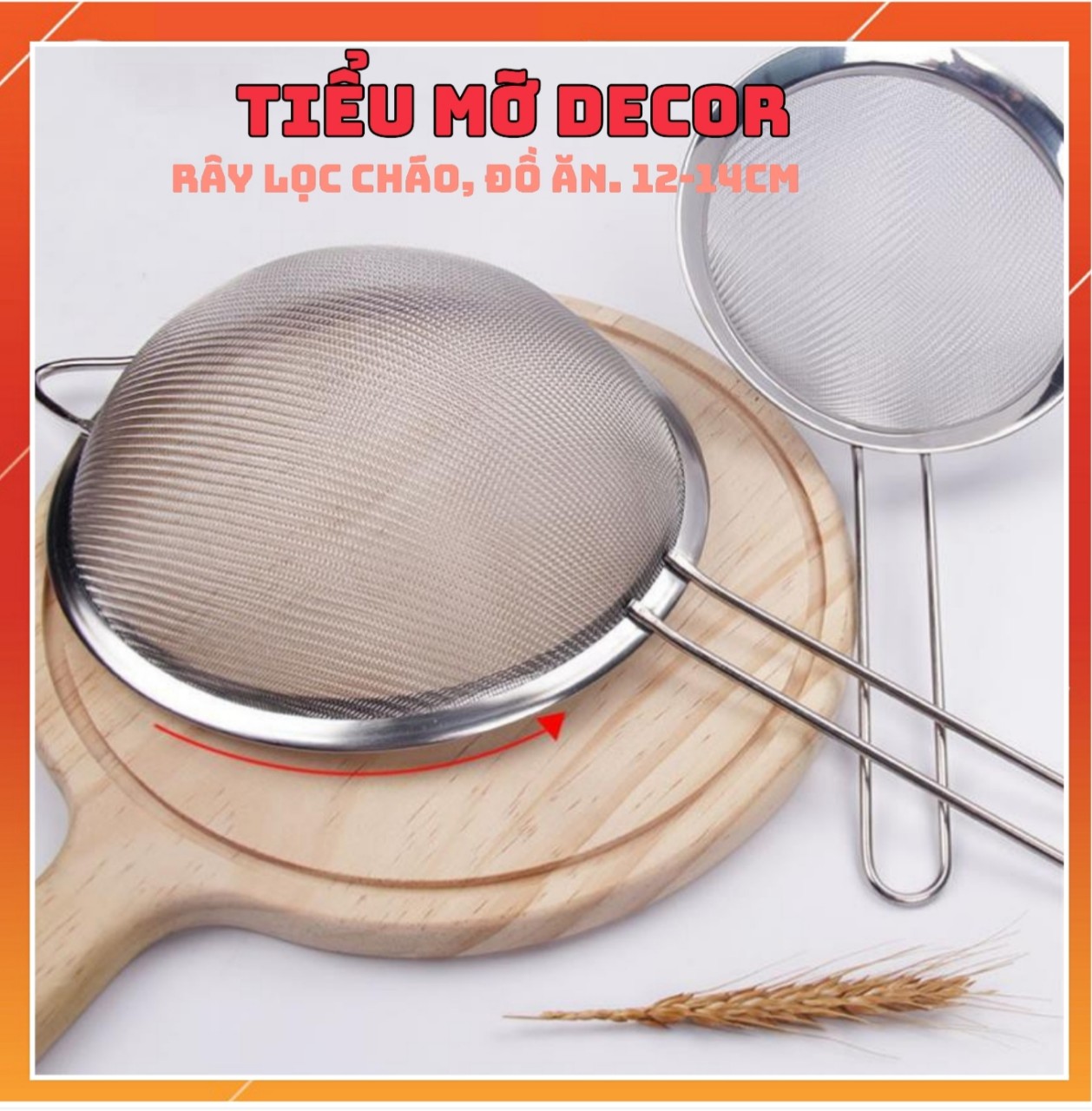 Rây Lọc Cháo bột sữa inox Siêu Mịn ( size 12 - 14)