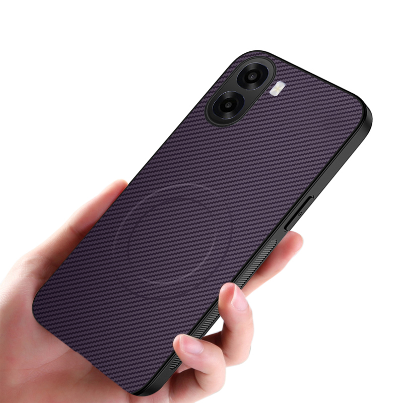 Phone case OPPO A6X Carbon Fiber magsafe Silicone Anti-fingerprint Shockproof Business Protection Back cover OPPO A6X case