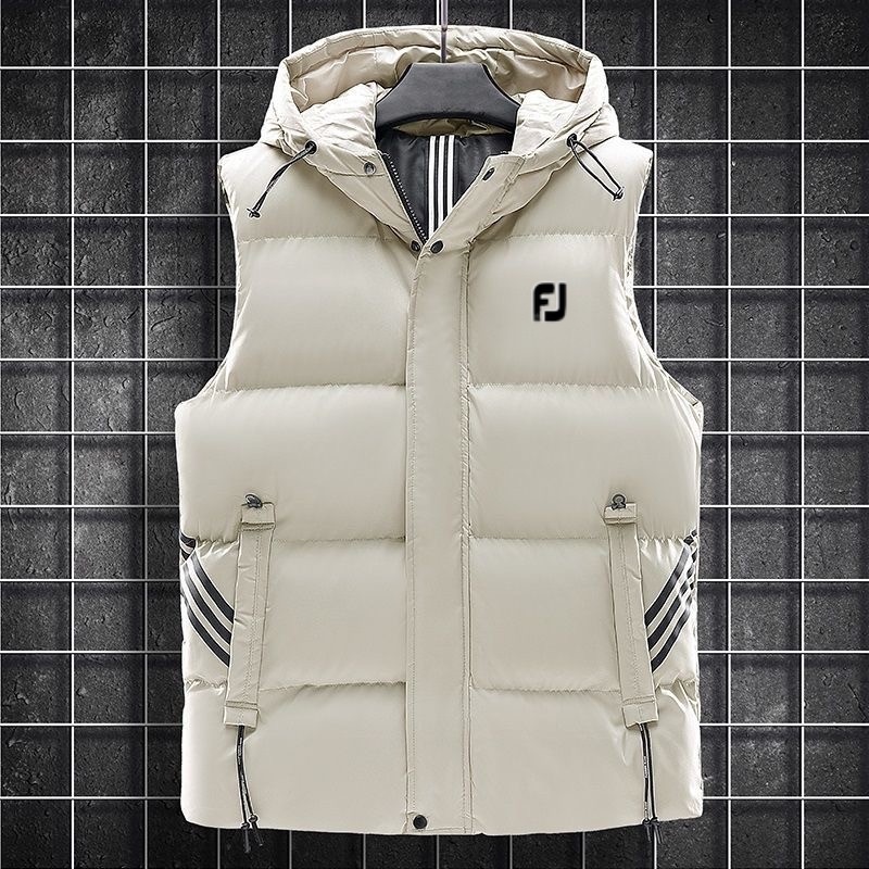 Windproof Men's Hot Golf Cotton Vest, Hooded Vest, Loose Jacket, New Fashion, Winter 2022