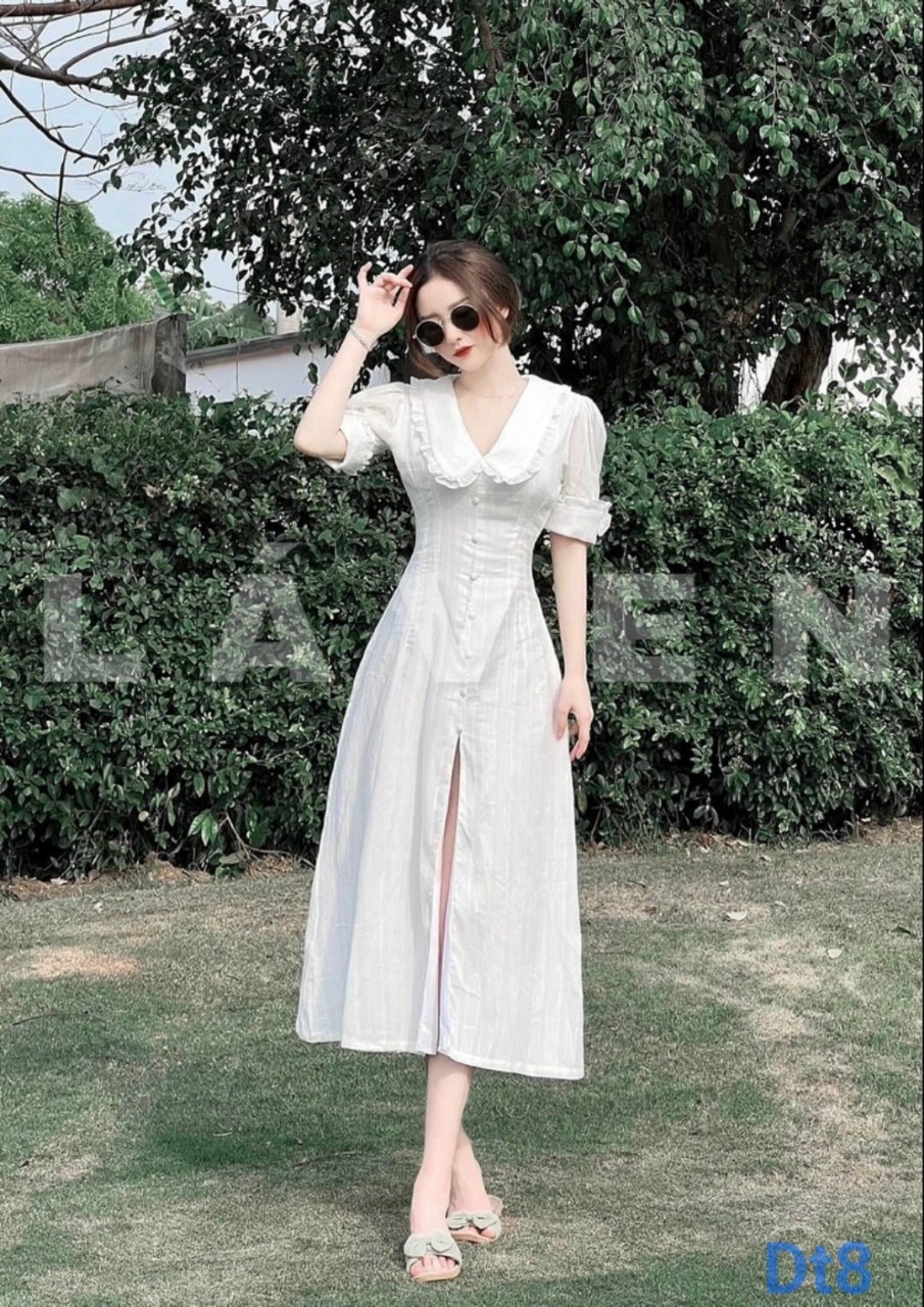 đầm lụa hàng cao cấp xinh tươi lung linh ld22