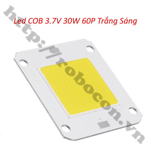 Đèn led cob 3.7v 30w 60p trắng sáng