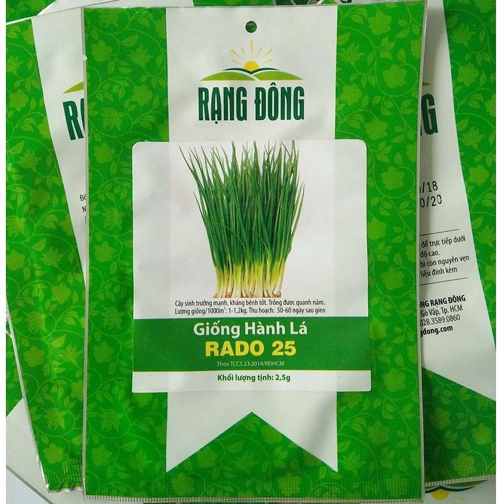 Hạt Giống Hành Lá Rado 25 gói 2.5gr