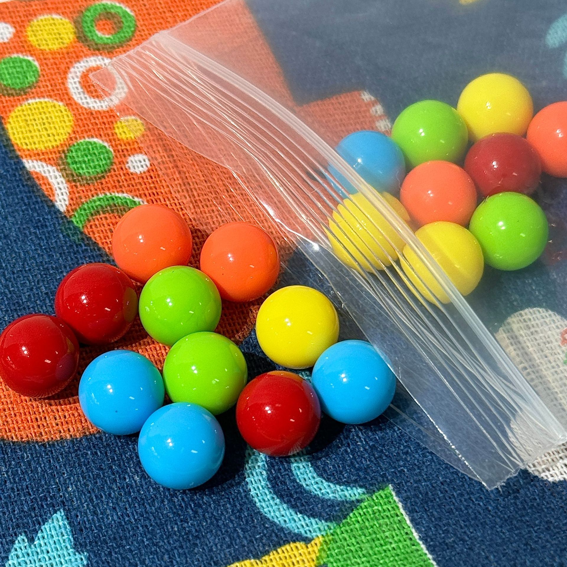 Plastic solid ball color counting probability ball diameter 1.15cm slide toy ball elementary school mathematics teaching aids