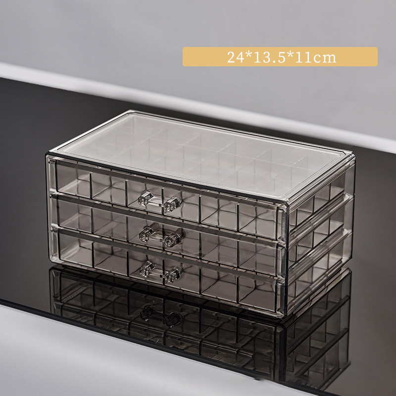 Storage box Large capacity Drawer type Makeup storage box Light luxury Jewelry case Dust prevention Desktop organizer transparent Jewelry storage box