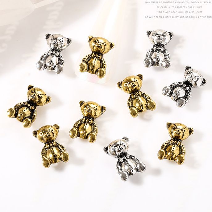Charm Gấu Nhật Cổ Điển Đính Móng