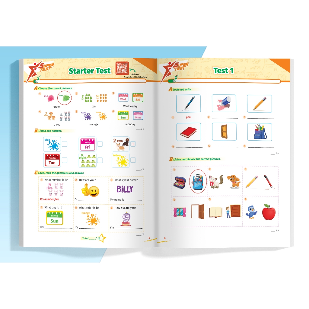 Sách Super Test - Đề kiểm tra nhanh Tiếng Anh Lớp 2