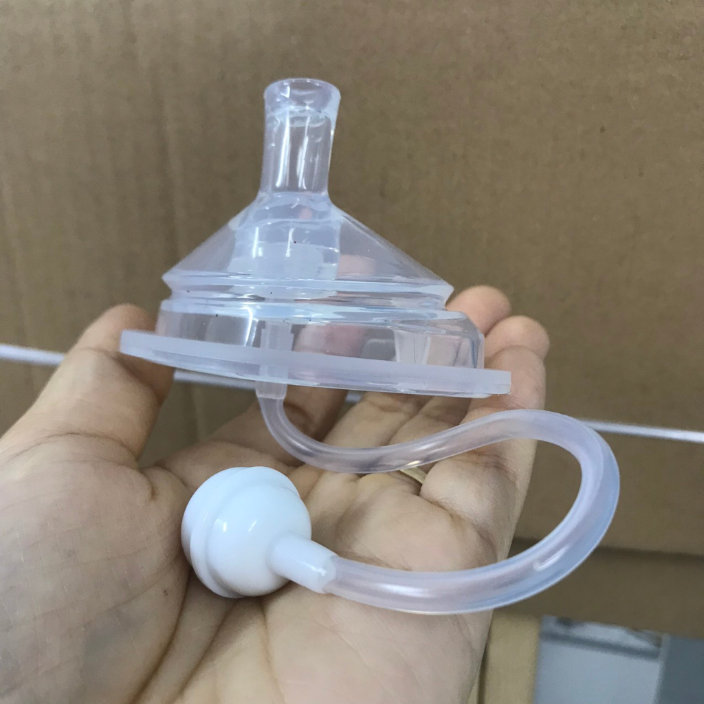[Giá tốt] Núm hút, núm tập uống bình sữa vuông Hegin