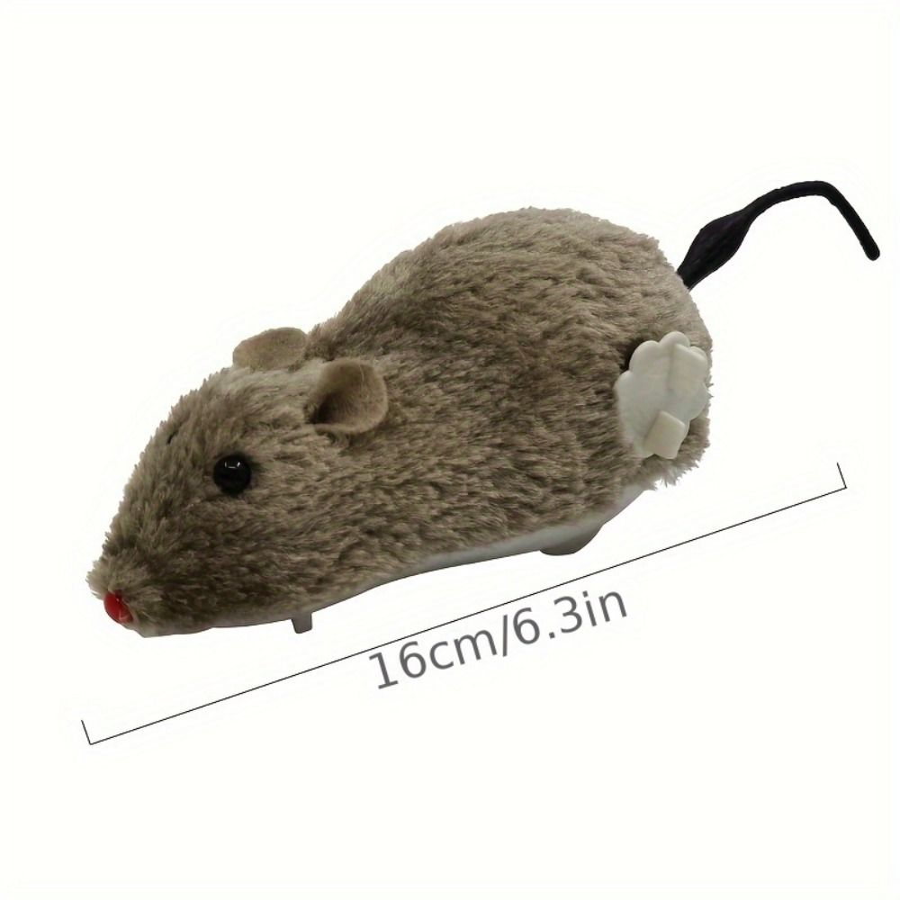 1PC Premium Lifelike Clockwork Mice Random Color Interactive Running ...