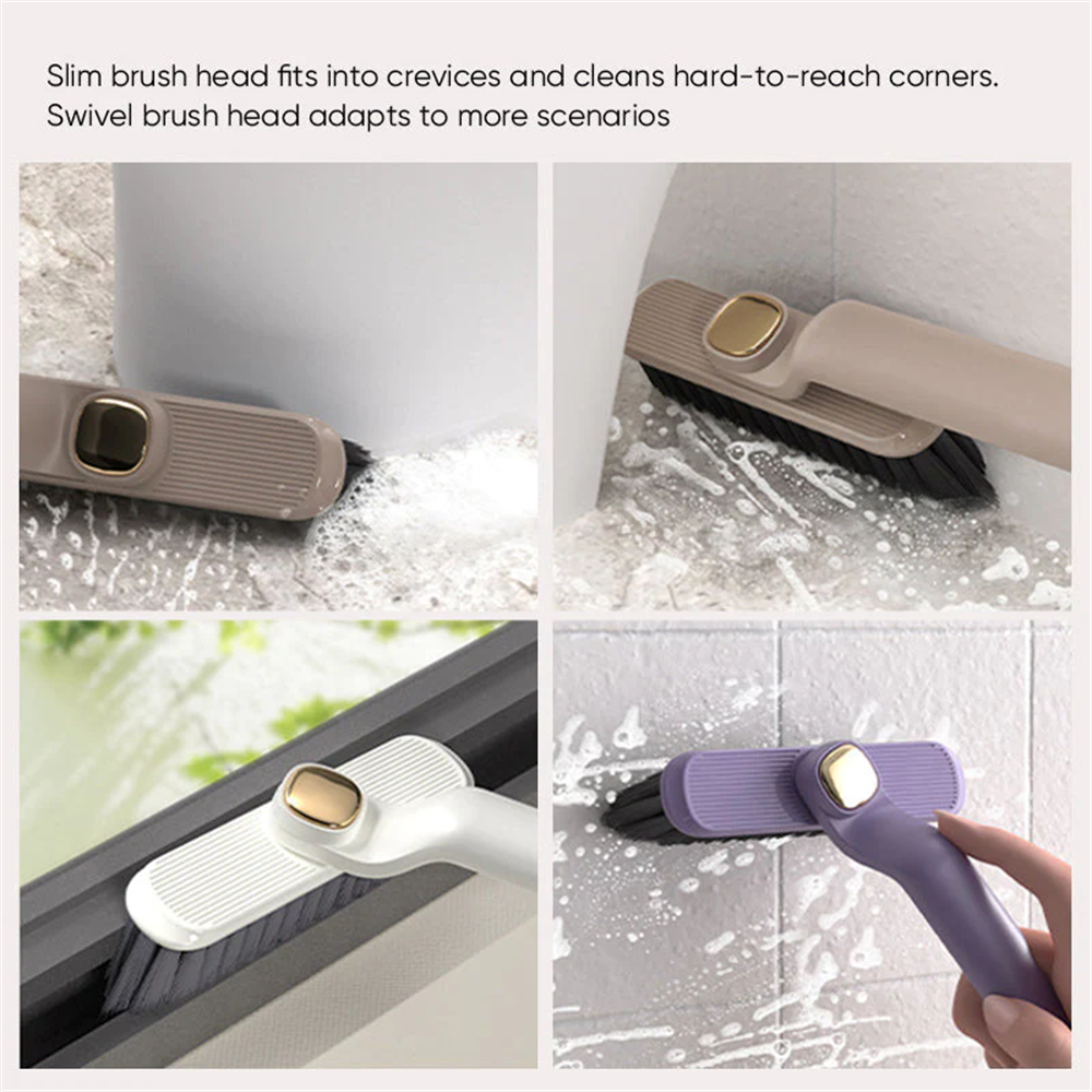 Kebidumei Multi-Function Rotating Crevice Cleaning Brush Kitchen Toilet Tile Joints Dead Angle Crevice Gap Cleaner Brush for Shower Floor