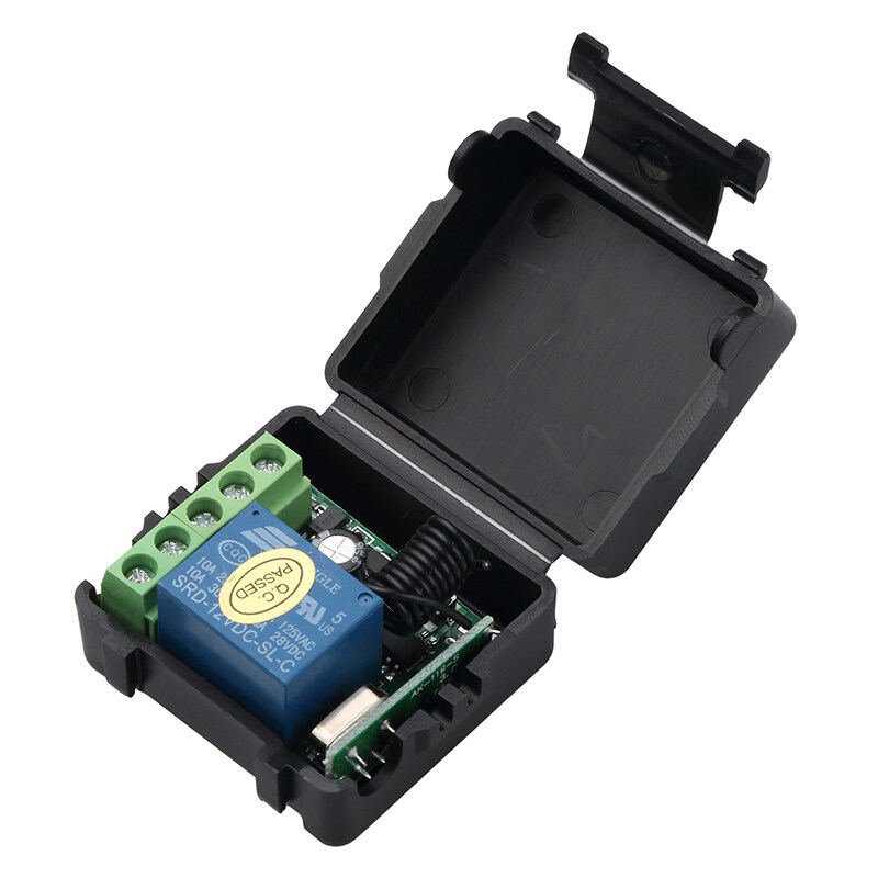 Máy phát tần số vô tuyến 433 Mhz điều khiển từ xa với công tắc điều khiển từ xa không dây DC 12V 1CH Rơ Le thiết bị nhận mô-đun