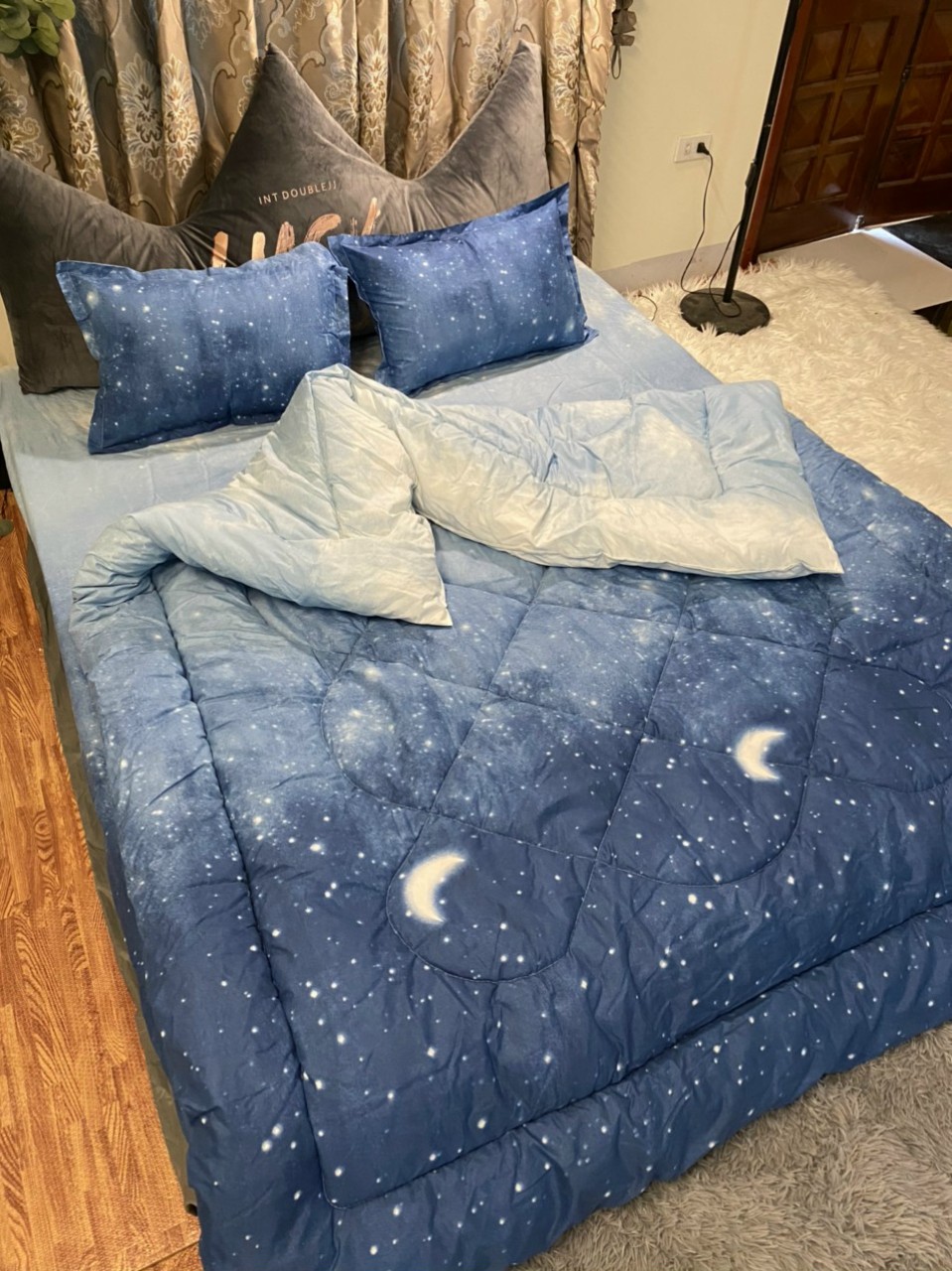 Bộ chăn ga cotton hàn quốc 5 món