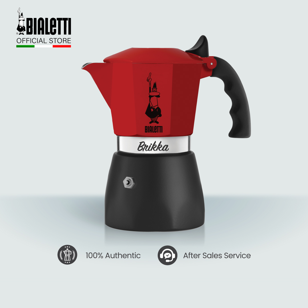 Bialetti Brikka Red Colour Coffee Pot 