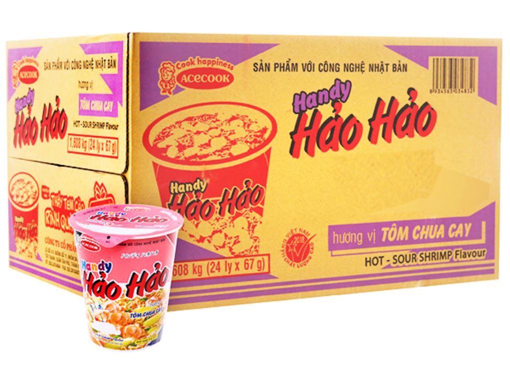 Mì Handy Hảo Hảo Tôm Chua Cay Ly 67g