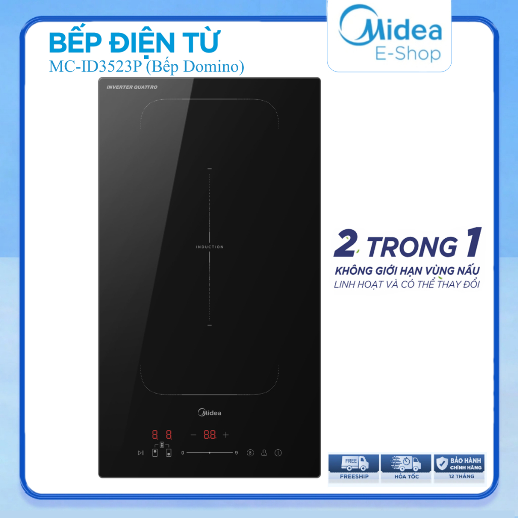 Bếp Từ Midea MC-ID3523P (Bếp Từ Đôi, Bếp Điện Từ Inverter Công suất 3500W)