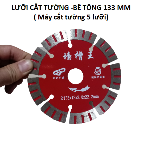 Lưỡi cắt rãnh tường đường kính 133mm dùng cho máy cắt tường 05 lưỡi