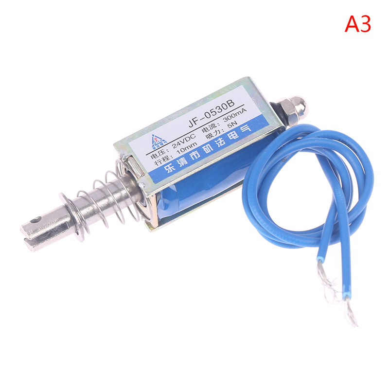 Eoy 1 chiếc jf-0530b điện từ dc 6/12/24v lực giữ nam châm điện loại đẩy kéo 5n