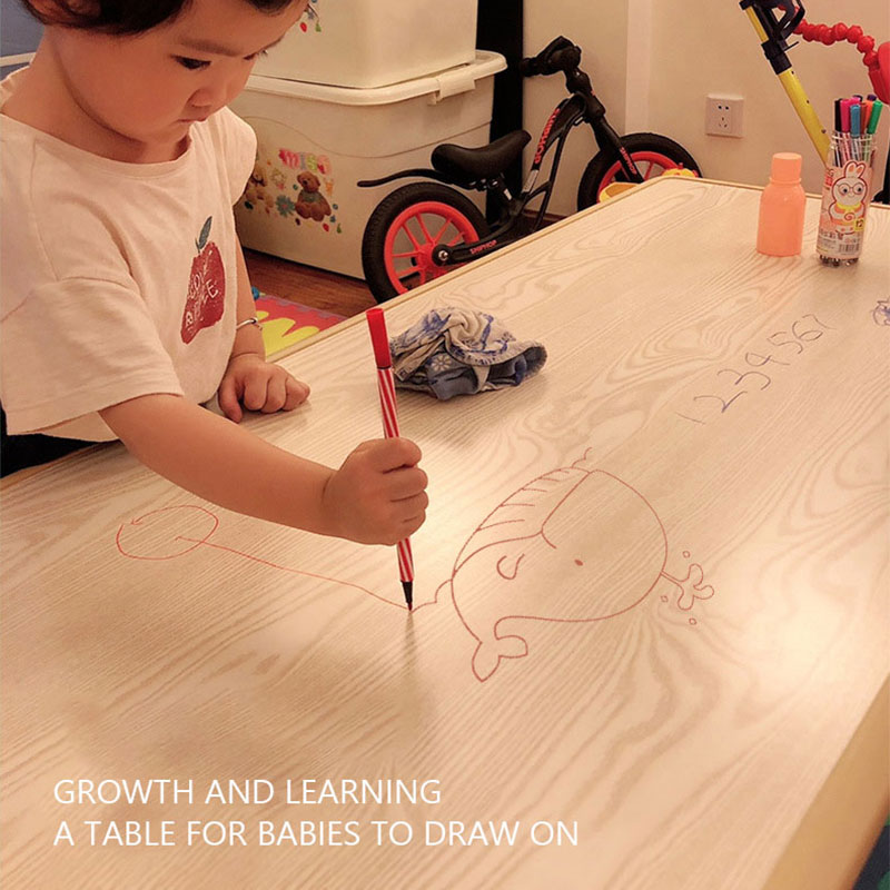 Kindergarten children's desk, height-adjustable learning table, rectangular plastic desk
