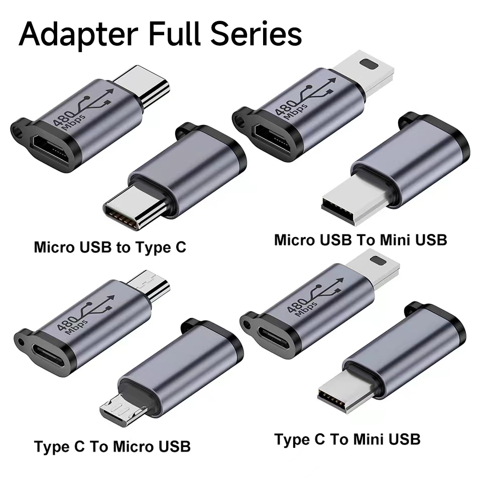 Sạc Bộ chuyển đổi truyền dữ liệu cho Iphone điện thoại Android chuyển sang Type-C chiếu sáng tương thích cho điện thoại di động Adapter USB C Micro USB Phích cắm chuyển converte