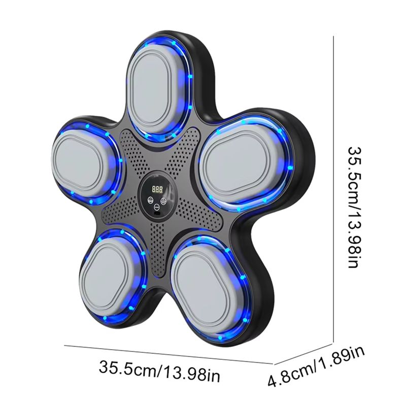Smart Music Boxing Machine for Adults and Training with LED Wall Mounted Display Interactive Home Indoor Workout Equ.