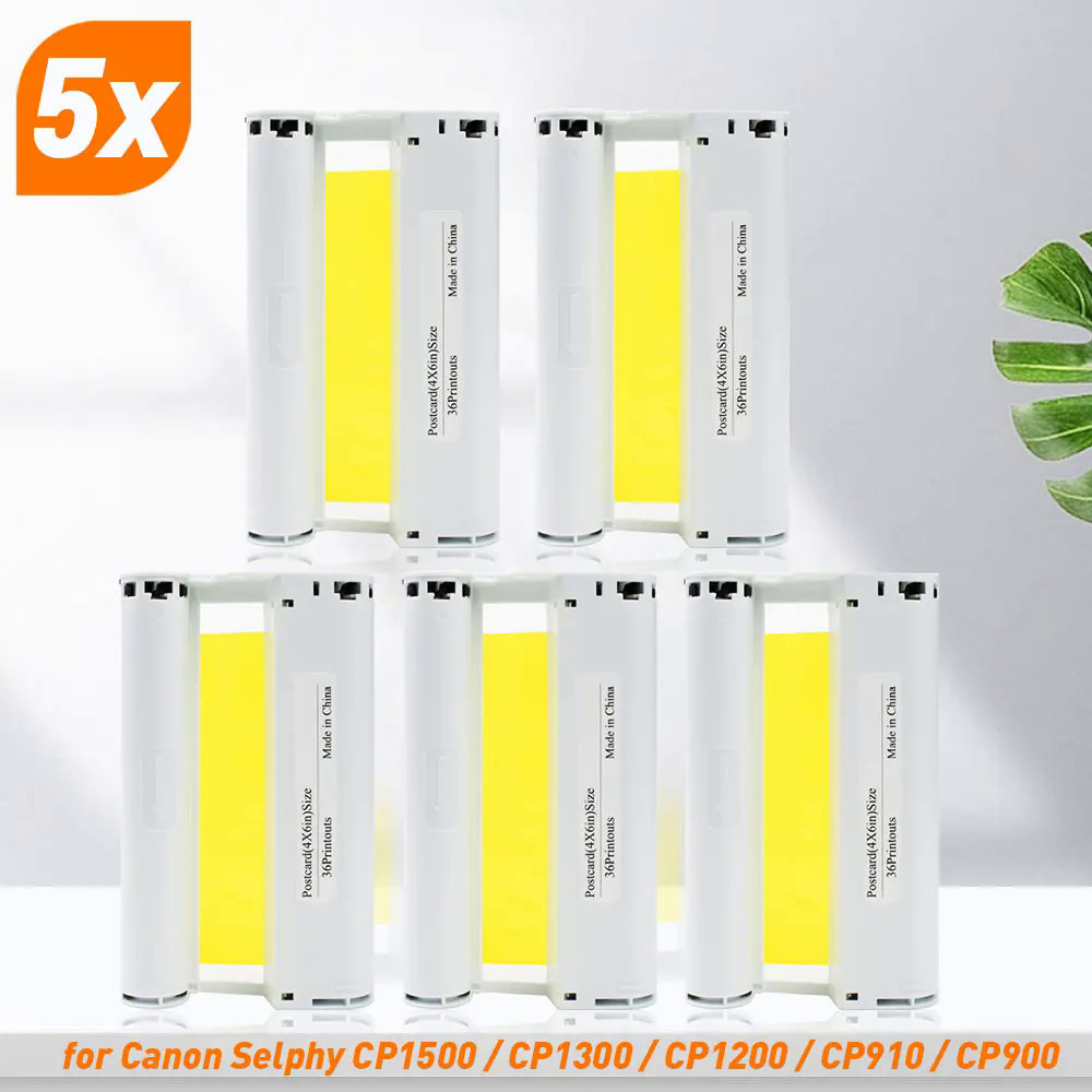 Absonic 1 ~ 5pk kp-108in iwon for canon selphy ink cartridge 6 inch for canon cp1500 cp1300 cp1200 cp910 cp900 photo printing
