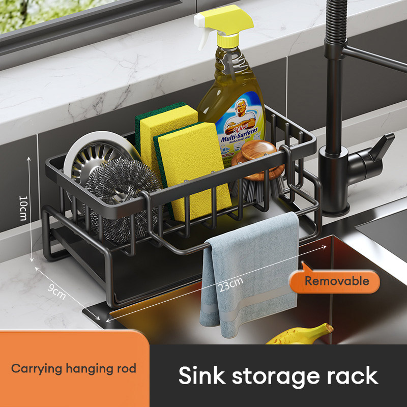 Kitchen storage rack, household drainage rack, vegetable sink, sink rack, save space,cloth rack, sponge steel wire ball, cleaning cloth storage rack