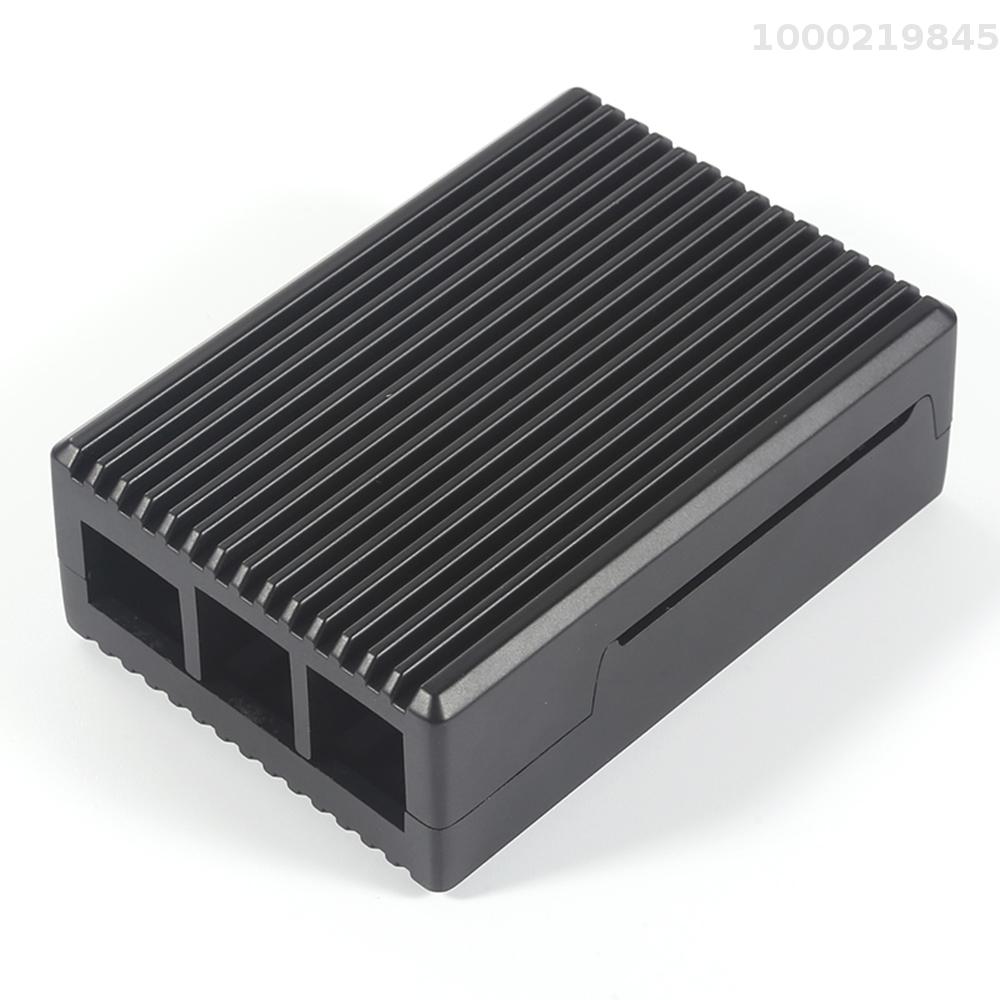 Heavy-Duty Aluminum Alloy Metal Passive Cooling Casing Easy Installation Anti-Corrosion Aluminum Heatsink Enclosure Fit for Raspberry Pi 5 Computers