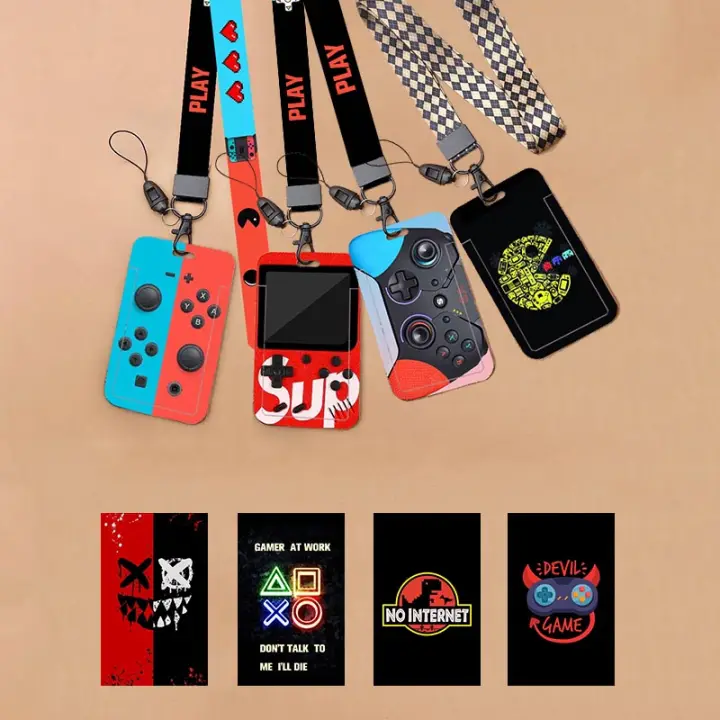 Cute Name Badge Holder Player Business Card Hanging Neck Card Holder Lanyard Nurse Card Case Small Gift