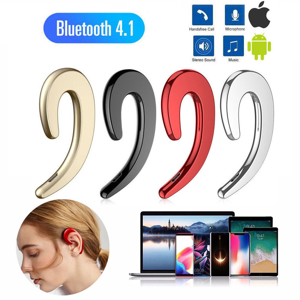 Dẫn truyền âm thanh qua xương tai nghe bluetooth không vào tai khi lái xe. Tai nghe nhét tai không dây móc chuyên đơn Phương kinh doanh thể thao