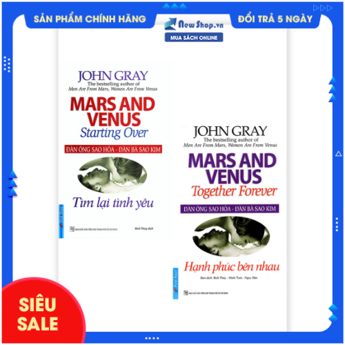 Sách - combo đàn ông sao hỏa - đàn bà sao kim: tìm lại tình yêu + hạnh phúc bên nhau - newshop