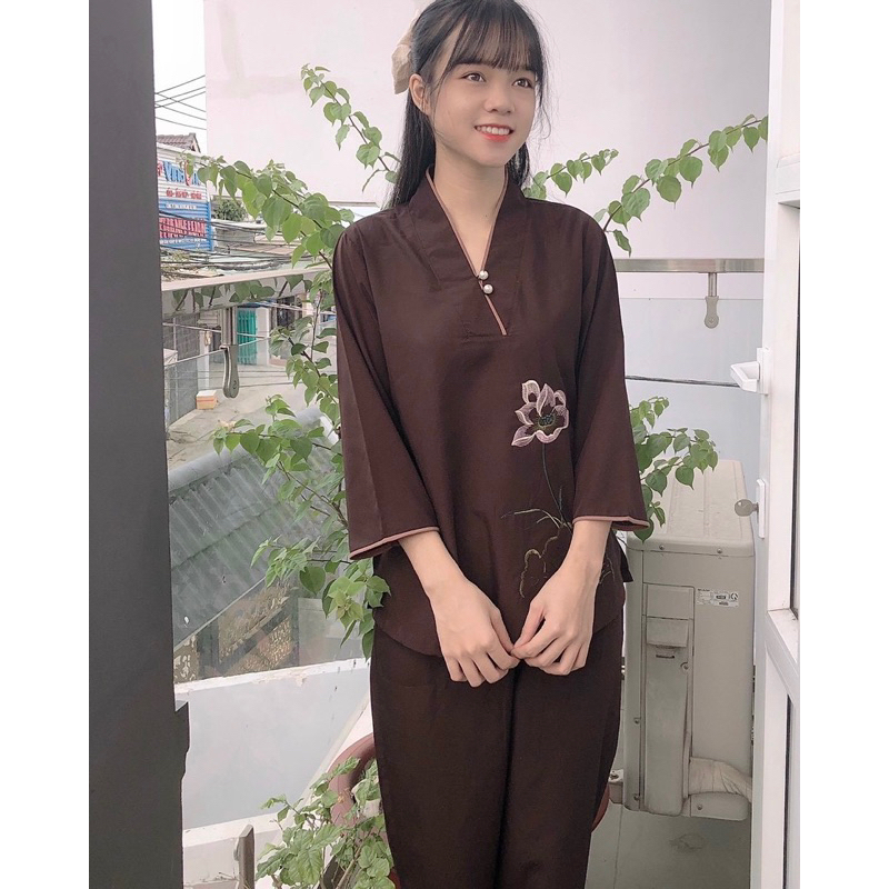 Đồ Lam Đi Chùa# Nút Ngọc Cao Cấp