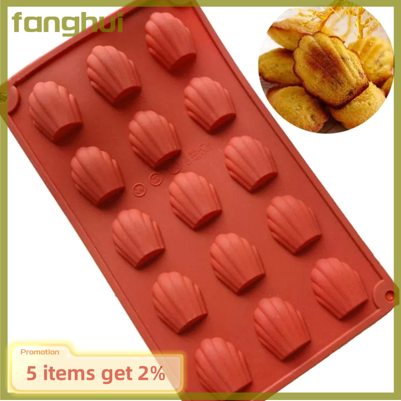 fanghui 20 Cells Madeleine Cake Mold Shell Shaped Silicone Baking Cookie Biscuit Molds