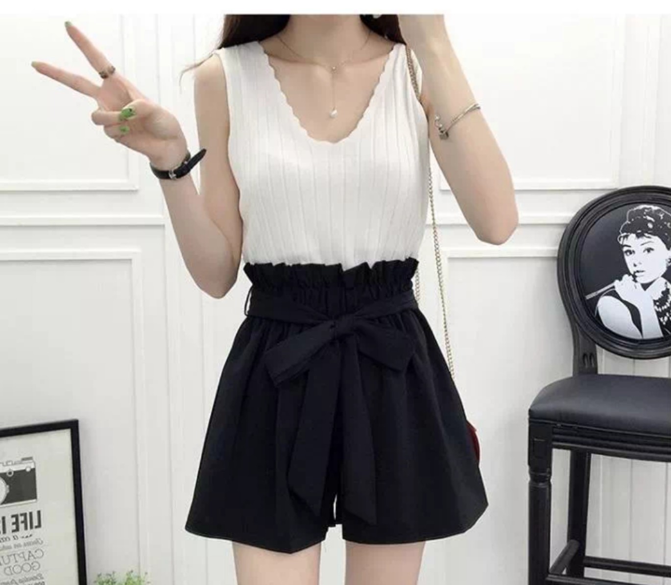 [HCM] QUẦN SHORT CỘT NƠ LƯNG CAO NỮ