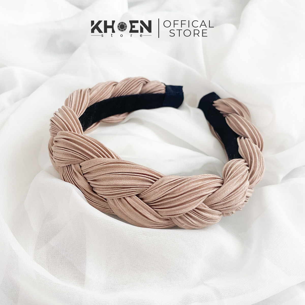 Cài tóc - Băng đô dạng mấn bính sọc xếp li (Nhiều màu) - Khoen Store