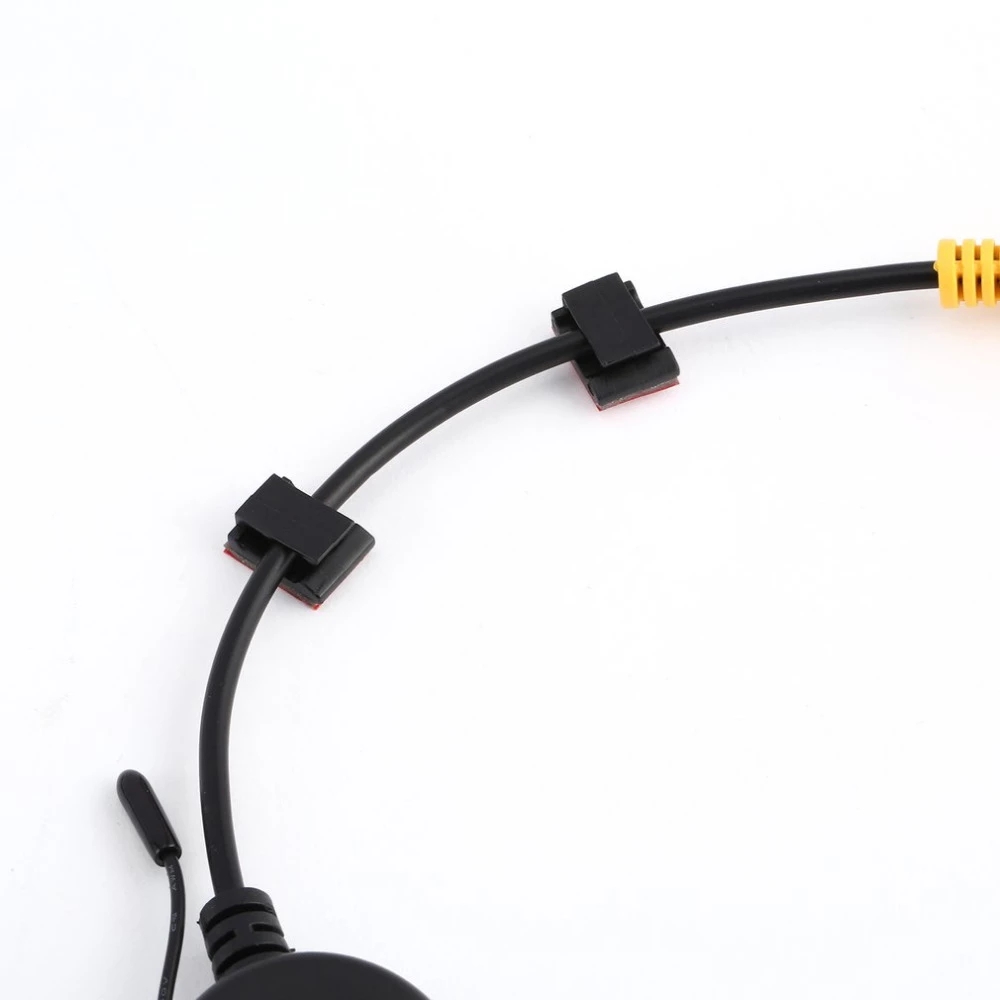 YESPERY 10pcs Self-adhesive Data Cable Light String Decorative Wire Fixed Clip Car Wire Fixing Organizer Wire Management Harness Clamp