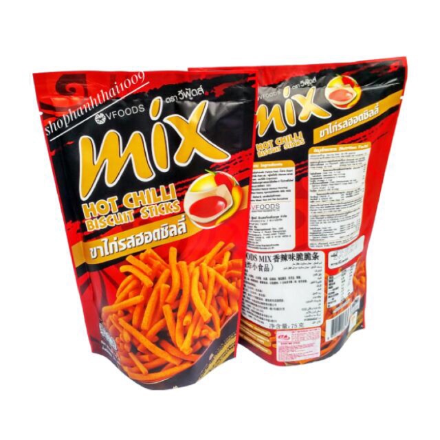 Combo 10 gói snack bim tăm mix vfood thái lan gói 26g