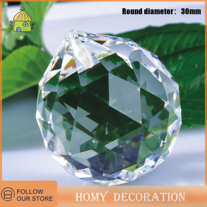 Shao Đèn chùm treo pha lê trong suốt 30mm/40mm đồ trang trí đèn chùm treo rèm tự làm hình lăng trụ